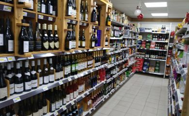 Sherpa supermarket Thollon Les Mémises wine cellar